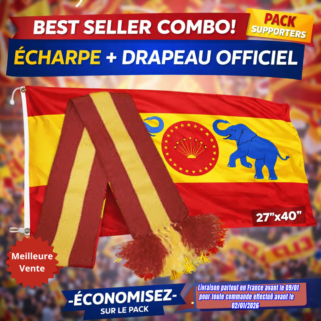 Combo Best Seller TVK : Drapeau + Echarpe